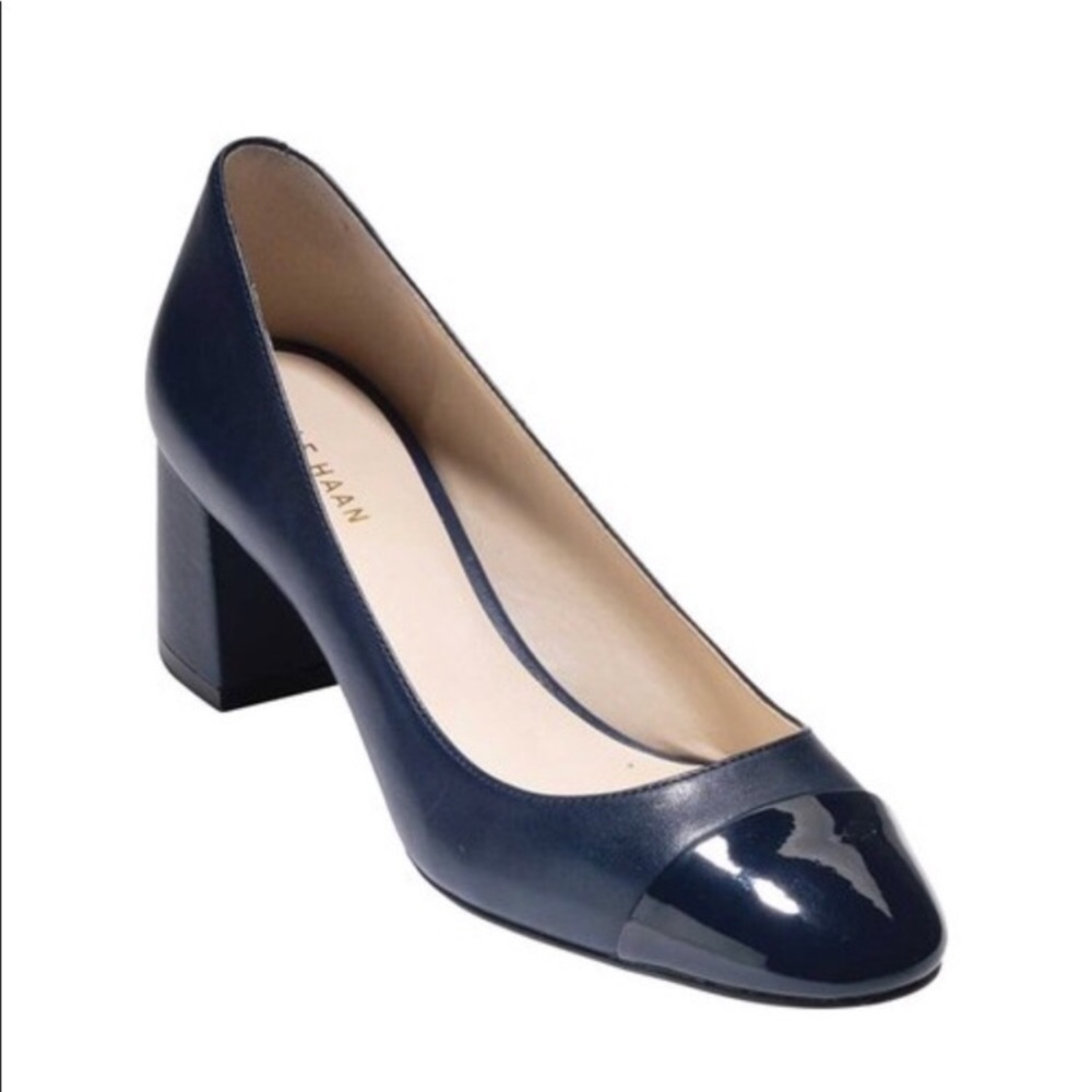 Cole Haan Dawna Grand Pump (55mm) Blue Leather 9.5